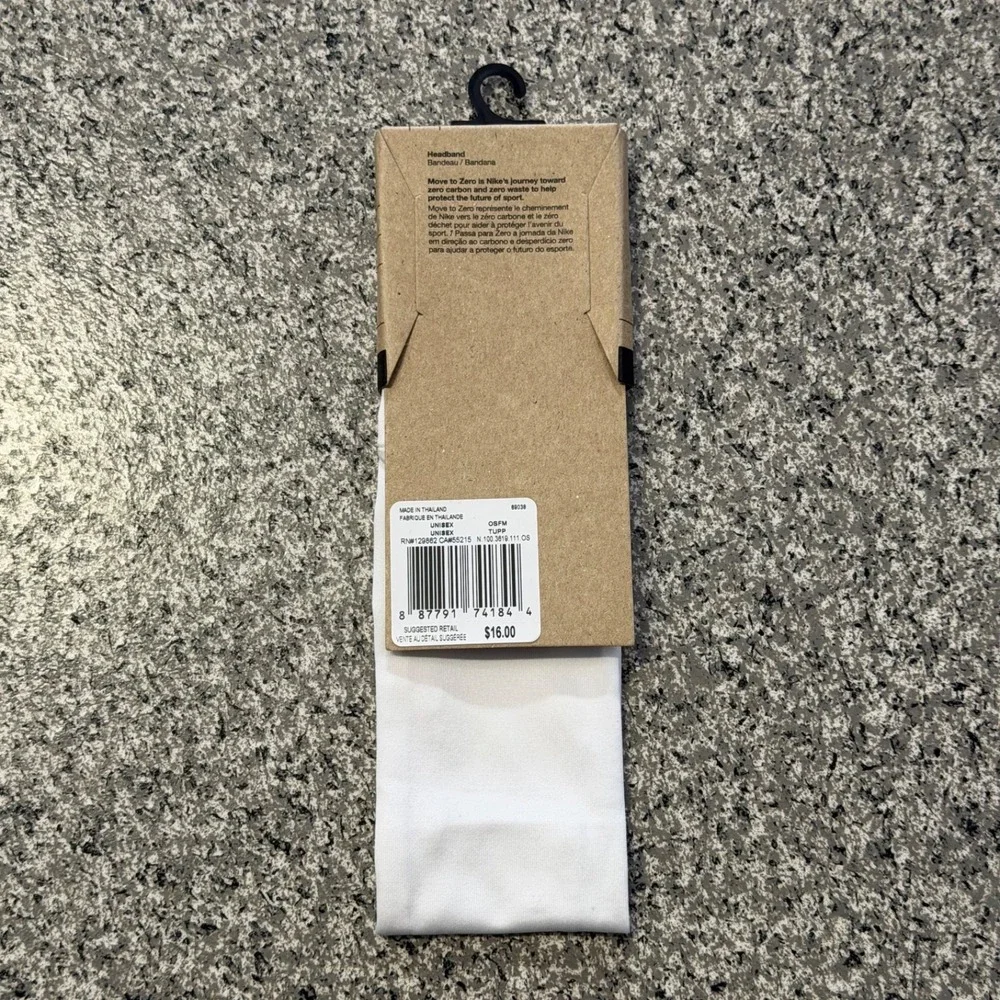 Nike Dri Fit Fury 3.0 Smiley Face Headband White Emoji Tennis Pickleball